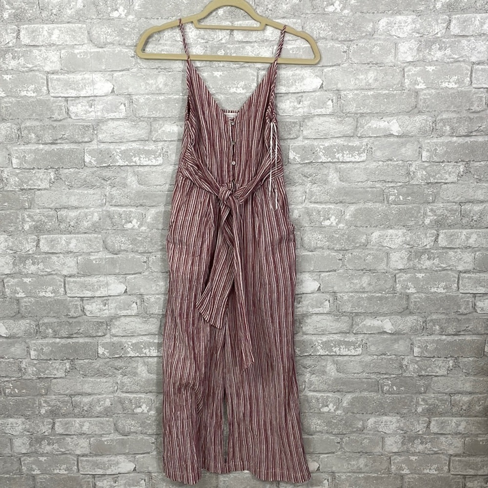 American Threads Striped Tie Jumpsuit